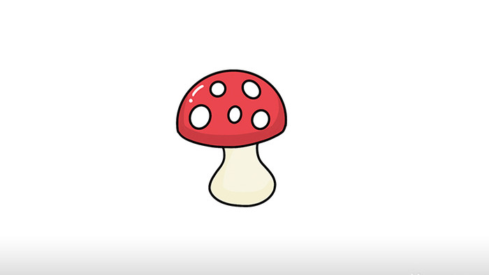 简约扁平画风食品类蔬菜蘑菇mg动画