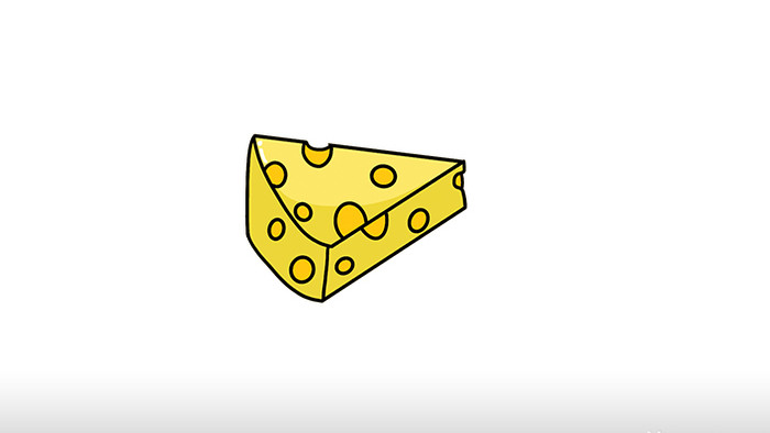 简约扁平画风食品类甜品奶酪mg动画