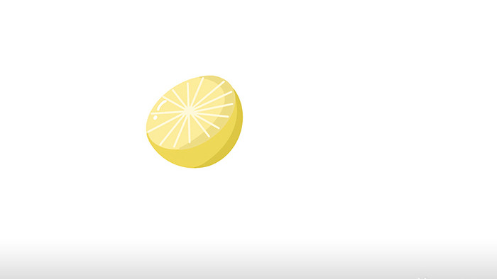 简约扁平画风食品类水果类柠檬mg动画
