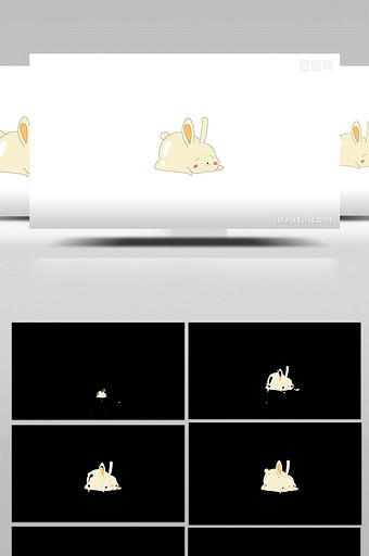 简约扁平风玩偶抱枕类兔子玩偶可爱mg动画图片
