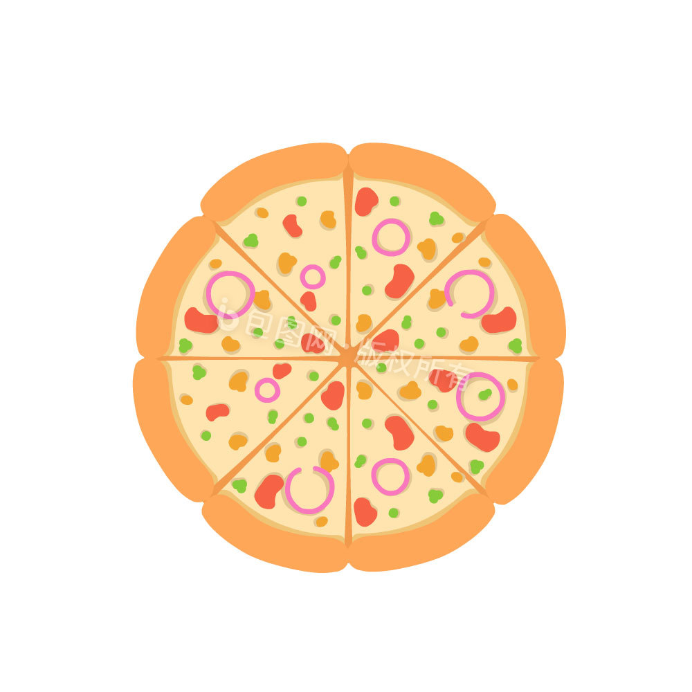 卡通美食披萨动图GIF图片