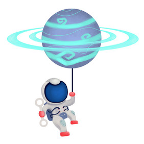 宇航员宇宙气球