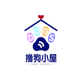 创意彩色宠物店logo