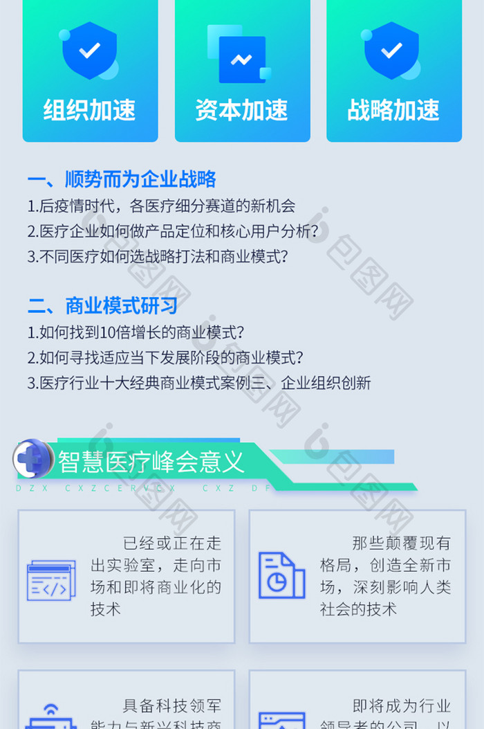 C4D健康互联网+智慧医疗宣传H5长图