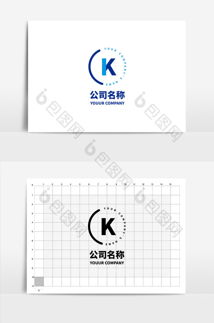 K型字母logo