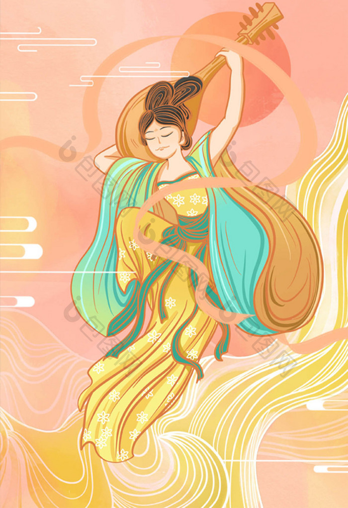 敦煌文化仙女古风唯美传统音乐仙女人物