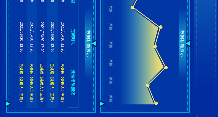 蓝色系统运维大数据可视化界面