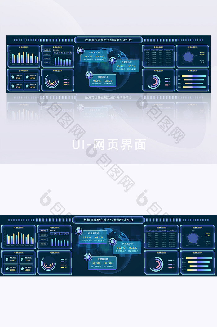 科技感数据可视化超级大屏设计