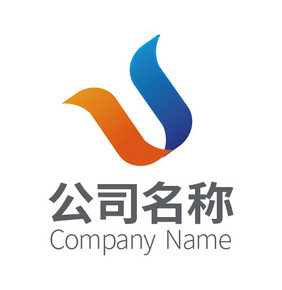 渐变简约字母Ulogo