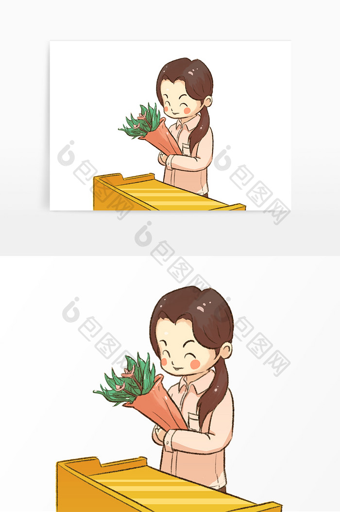 教师节卡通可爱元素