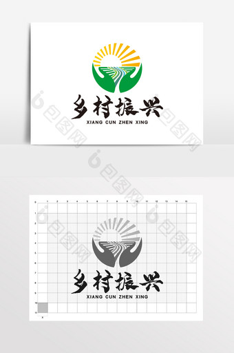 乡村振兴征服扶贫城乡改造LOGO标志VI图片