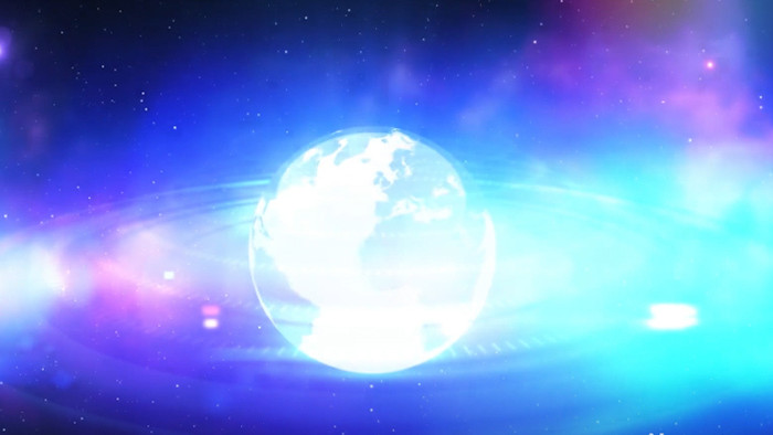 数字世界地图新闻节目背景地球动画视频素材