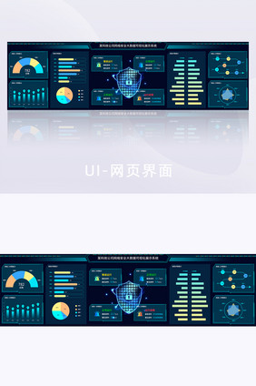 科技企业网络安全数据可视化大屏设计