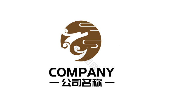 玉佩祥云龙组合logo图片