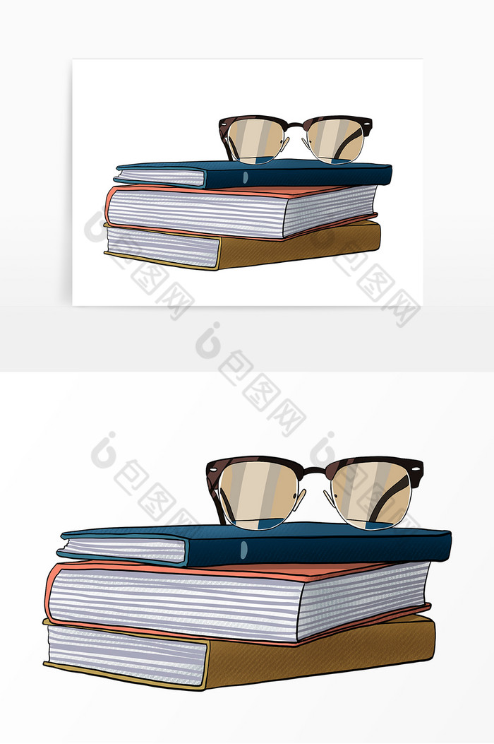 教师节书本和眼镜图片图片