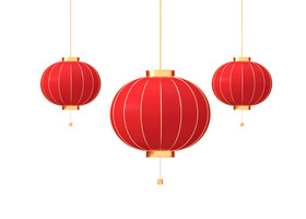 灯笼元素 中国风节日海报装饰元素