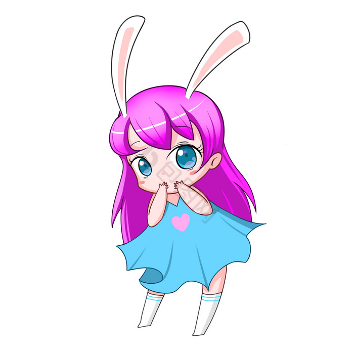 二次元兔耳朵女孩