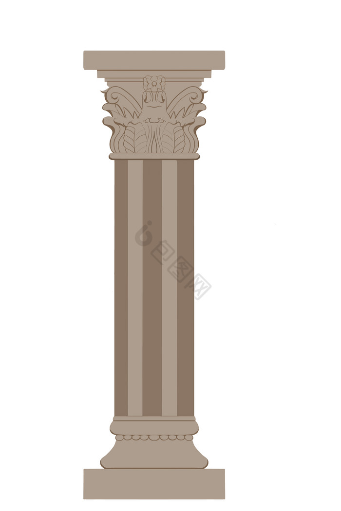土罗马石膏柱图片