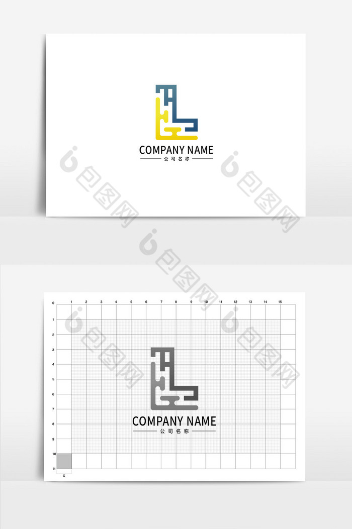 双色字母L企业logo图片图片