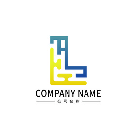 双色字母l企业logo