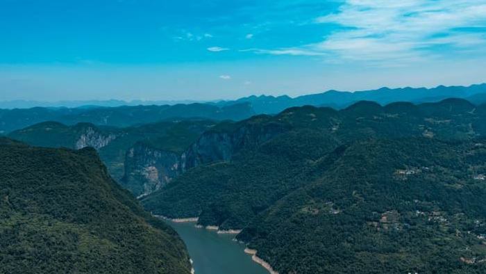 自然湖北恩施网红打卡地清江蝴蝶岩风景延时