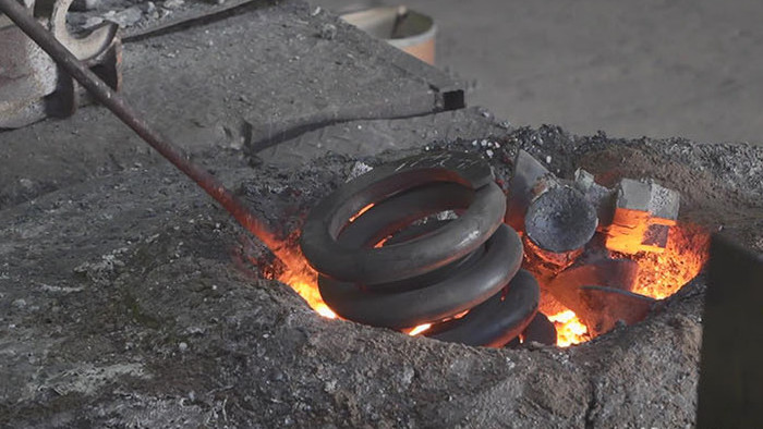 工业钢铁锻造熔炼过程实拍视频