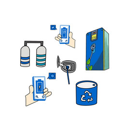 新能源蓝色元素合集