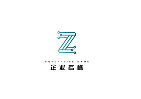 蓝色字母Z高新科技未来芯片logo