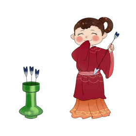 投壶玩耍的古风女孩图片