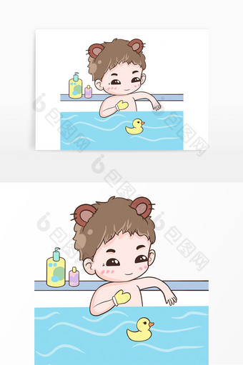 澡堂洗澡搓澡的男孩图片