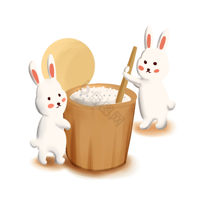 中秋节小兔子表情包图片