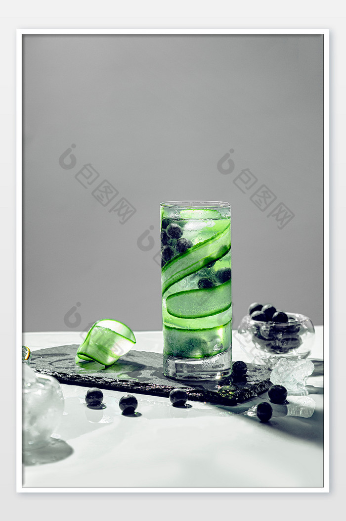 甜品冷饮美食 夏日节气自制冰茶蓝莓水果汁图片图片