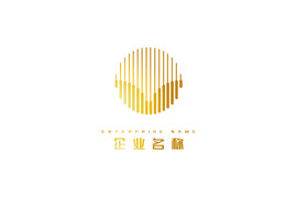金色金属线条圆形古典优雅logo图片