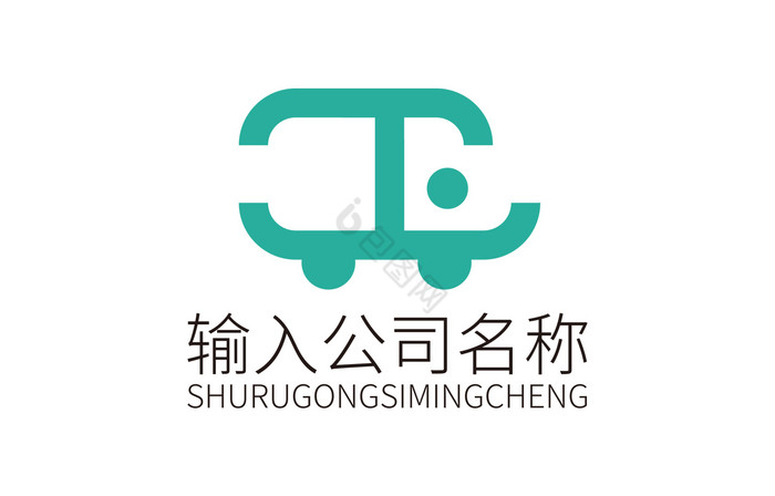 动物犀牛车行字母LOGO标志图片