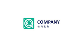 放大镜字母Q型logo