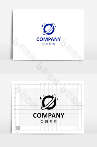 星球字母O型logo图片