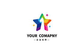 彩色星星企业logo标志