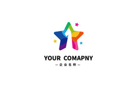 彩色星星通用企业logo标志