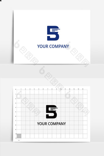 简约大气S字母logo设计图片