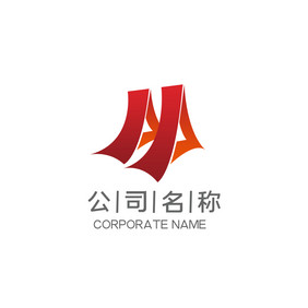 红色大气字母M帐篷户外运动LOGO