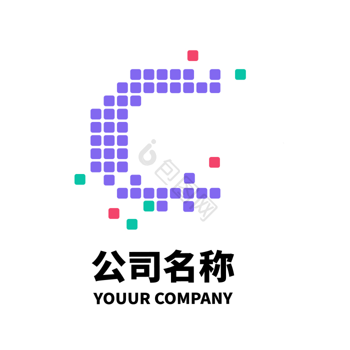 c字母形logo模板-包图网