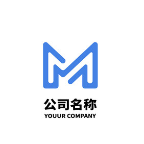 M字母logo蓝色logo