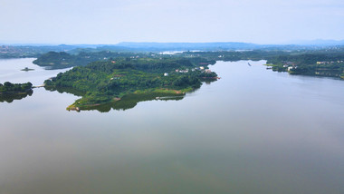 风景重庆长寿湖景区4K航拍