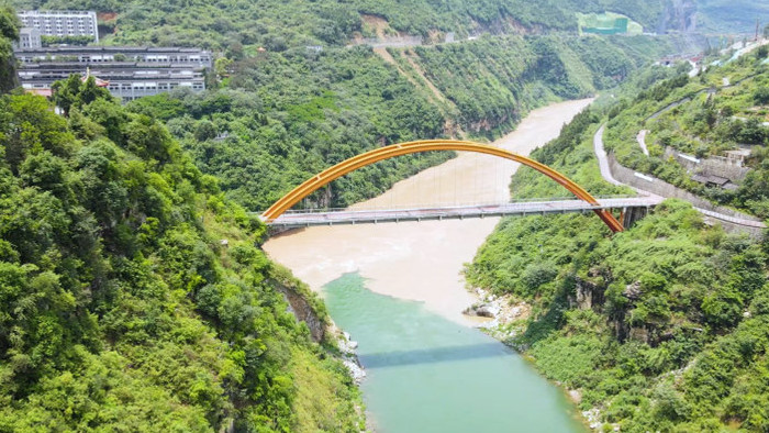 贵州遵义赤水河河流4K航拍