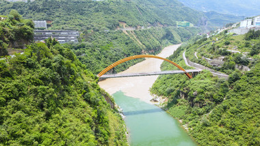 贵州遵义赤水河河流4K航拍