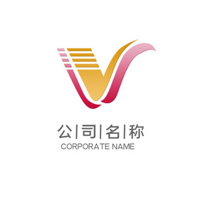 时尚大气字母V艺术传媒logo