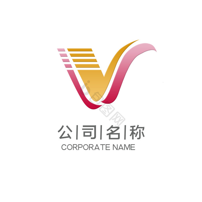 字母V艺术传媒logo图片