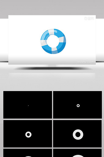 简单扁平画风家居类游泳圈mg动画图片