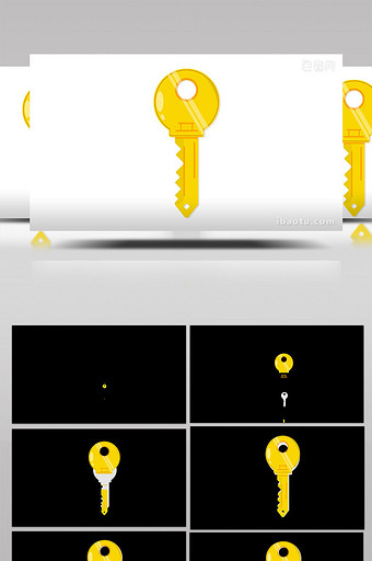 易用卡通类mg动画财经类金色钥匙图片