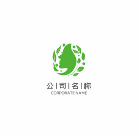 美容叶子美女护肤化妆品LOGO标志VI